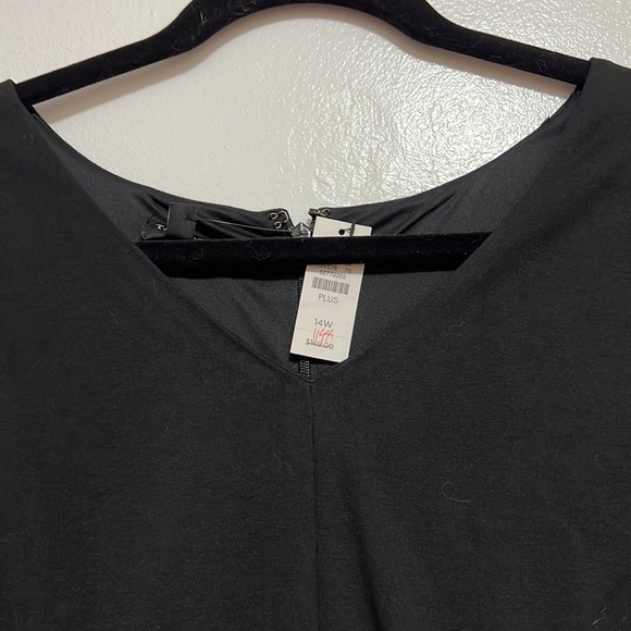 Black Talbots dress with white embroidered hem - Picture 2 of 4